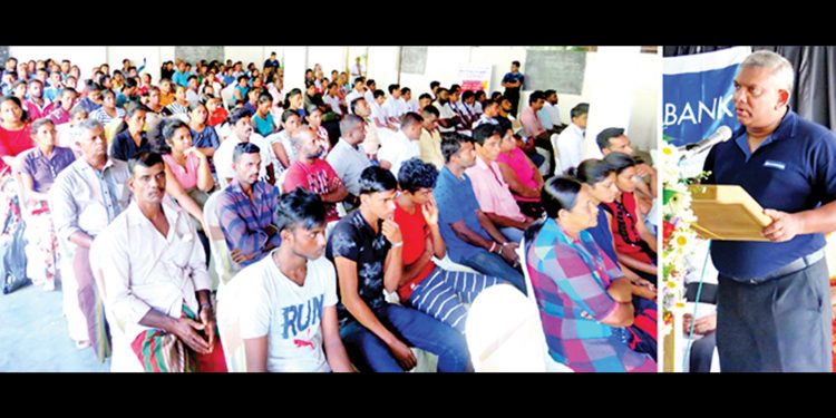 වේවැල්වත්ත අමු තේ දලු සපයන්නන්ට  කොමර්ෂල් බැංකුවෙන් අත හිත
