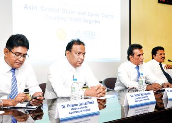 ආසිරි සෙන්ට්‍රල් රෝහල  මොළය සහ කොඳු ඇට පෙළ ආශ්‍රිත සැත්කම් 10,000 ඉක්මවයි