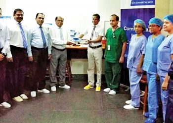 කොමර්ෂල් බැංකුව රිජ්වේ ආර්යා ළමා රෝහලට උපකරණ පරිත්‍යාග කරයි