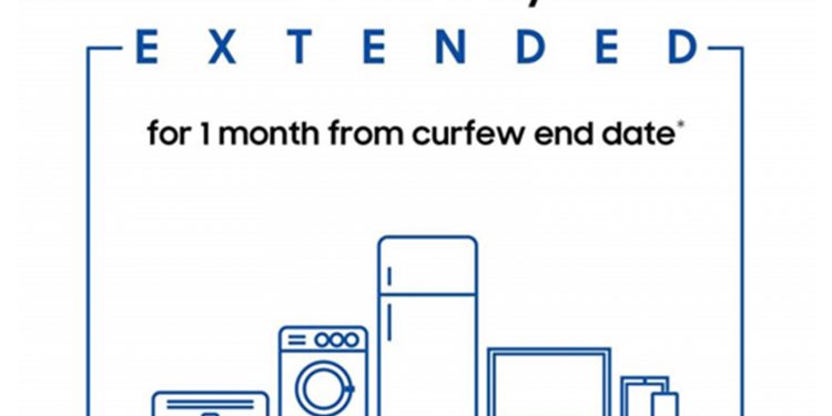 Samsung වගකීම් කාලය දීර්ඝ කරයි