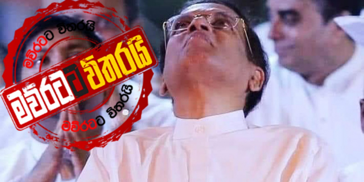 මෛත්රීගේ නියෝජ්ය අගමැති කතාව අලි බොරුවක්