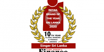 සිංගර් Retail Brand of the Year  සම්මානයට පාත්‍ර වෙයි