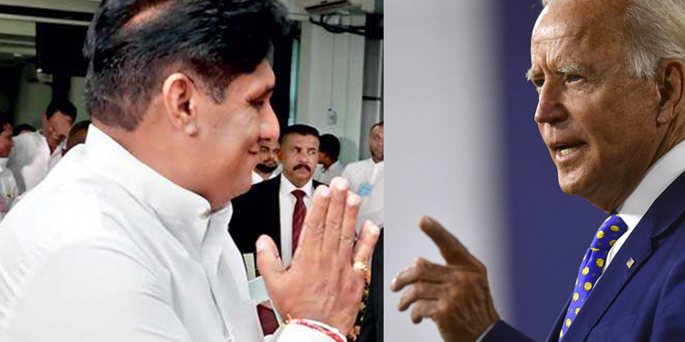 විපක්ෂනායක සජිත් බයිඩන්ට සුබ පතයි