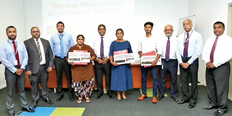 වෙස්ටර්න් යුනියන් සහ සෙලාන් බැංකු හවුල්කාරිත්වය ප්‍රකාශයට පත් කෙරේ