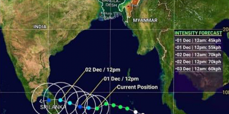 අද ලංකාවට කුණාටුව එන්නෙ මෙහෙමයි
