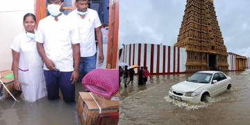 යාපනයේ එකදිගට දවස් 5ක්  වැස්ස: නල්ලූර් කෝවිල-යාපන රෝහලත් යටවෙයි (PHOTOS)