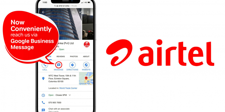 එයාර්ටෙල් Google’s Business Messages සමඟ ඒකාබද්ධ වෙයි