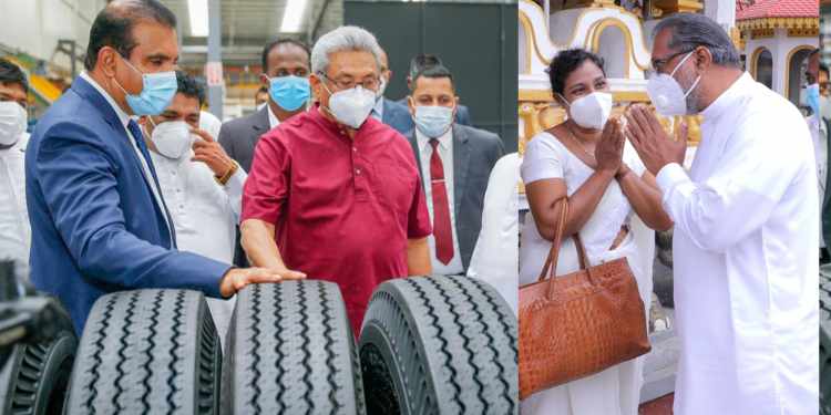 ටයර් කම්හල විවෘත කිරීමේ ජනපතිගේ හොරණ උත්සවය විදුර වර්ජනය කරලා