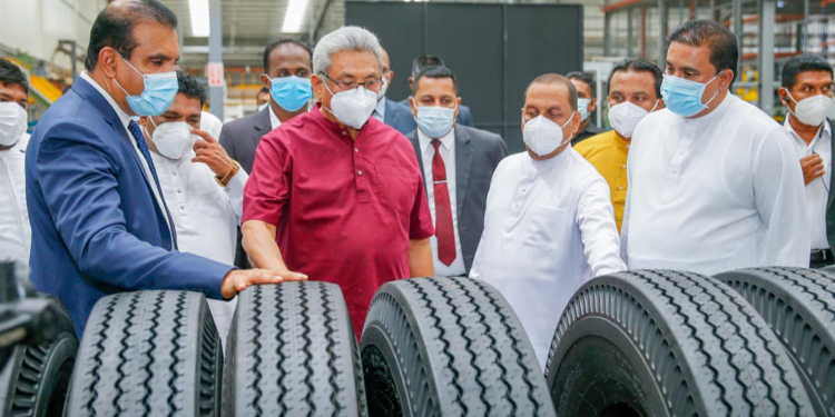 දකුණු ආසියාවේ ලොකුම ටයර් කම්හල ජනපති විවෘත කරයි