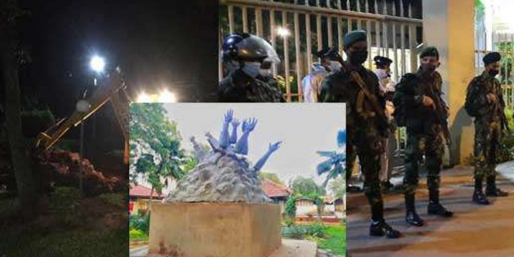 මුල්ලිවයික්කාල් යුද ස්මාරකය ඩෝසර කරයි: යාපනය යළි උණුසුම් වෙයි