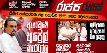 ආණ්ඩුව දෙකඩ කරන්න විමල් ගහපු රහස් ගේම: මහින්ද නොදත් කැබිනට් පත්‍රිකාව: නාමල්ට අකරතැබ්බයක් (රාජ්‍ය රහස්)