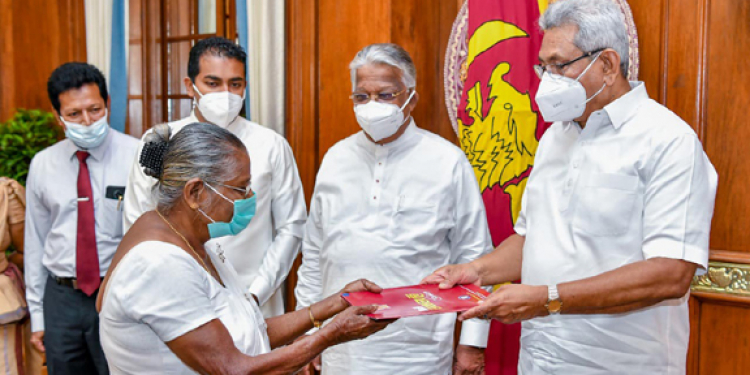 ජනපති ඔප්පු ලක්ෂයක් දීම අරඹයි