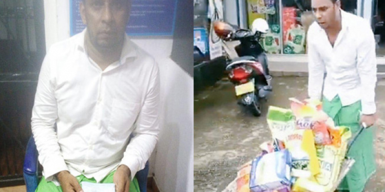 විල්බැරෝවේ දාගෙන බඩු අරන් ගිය පුද්ගලයකු අත්අඩංගුවට ගනී!