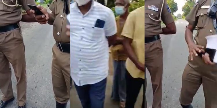 අපිට යන්න දෙන්නේ නැත්තේ ඇයි? පොලිසියට කටඋත්තර නැති වෙයි! (VIDEO)