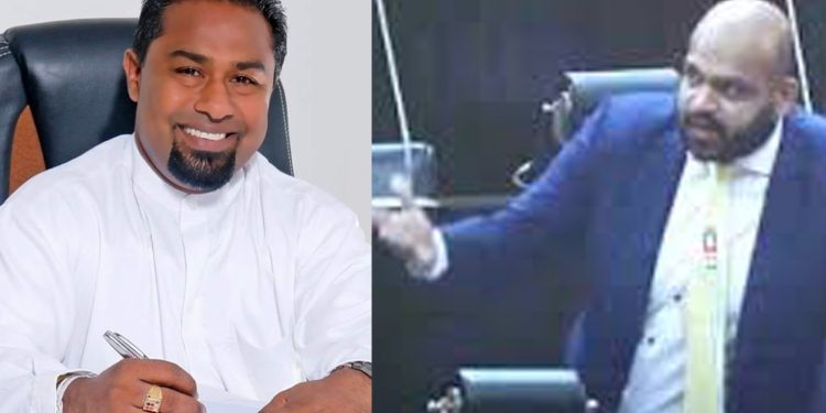 පොහොට්ටුවේ පුත්තලමේ මන්ත්රී කියන කුණුහරුප අහන් ඉන්න ලැජ්ජයි! මම එයාගෙ නමවත් දන්නෙ නෑ! රාසමාණික්කම්ගෙන් ජොන්ස්ටන්ට පැමිණිල්ලක්! (VIDEO)