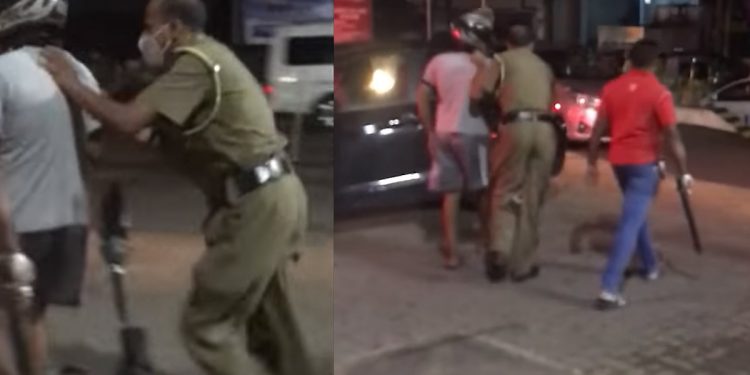 තෙල් පෝලිම්වල පොලිස් චණ්ඩි! (VIDEO)