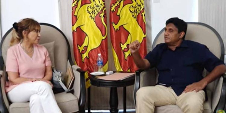 ආණ්ඩුවේ තීරණ තීන්දු ගන්න ලොක්කො දකුණේ බංගලාවල නිවාඩු ගත කරද්දී රටේ විපක්ෂ නායක UN එකේ නියෝජිතයා සමග රටට උදව් ගන්න හැටි සාකච්ජා කරයි! (VIDEO)