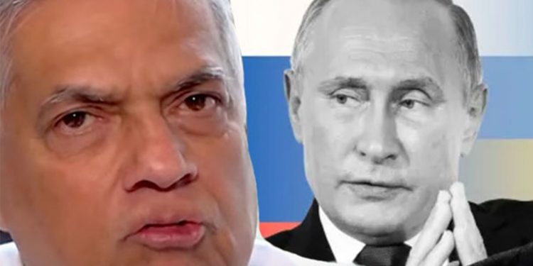 යුක්රේනයත් එක්ක යුද්ධ කරන පුටින් රනිල්ට සුබ පතා ලියුමක් එවයි!
