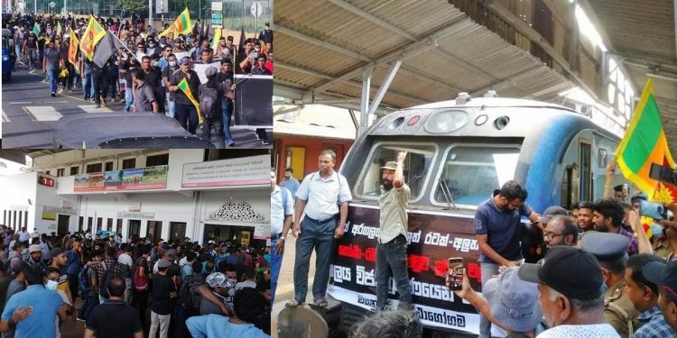 රට වටෙන්ම කොළඹට ‌රොද බඳින්න එන ෆොටෝ මෙන්න!