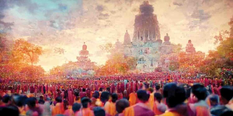 බුදුන් වහන්සේ වැඩ සිටි බුද්ධගයාව ලෝකෙට පෙන්වූ නූතන ඩිජිටල් සිත්තරා… (PHOTOS)