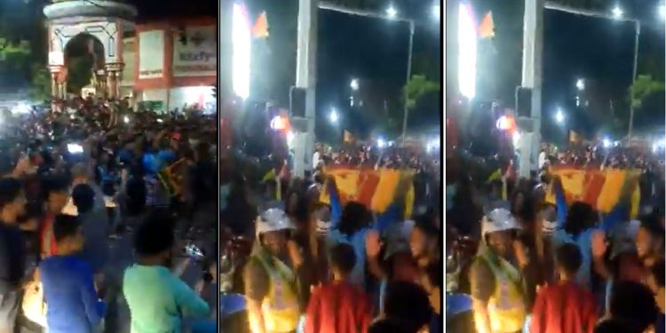 ෆයිනල් එක දින්නට පස්සේ දහස් ගාණක් මහ රෑ පාරට බැහැලා කොළඹ හොල්ලපු හැටි මෙන්න! (VIDEO)