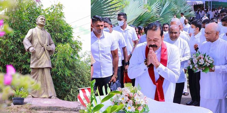 කෙළින් කරපු පිළිරුව ගාව රාජපක්ෂලා එකතු වෙයි! සමරයි! (VIDEO & PHOTOS)