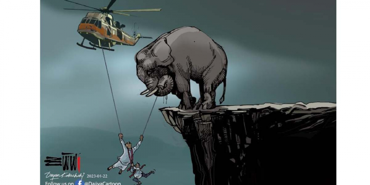 අදට ගැලපෙන්න ඇඳපු කිසිම පත්තරයක දාන්නෙ නැති කාටූන් එකක්!