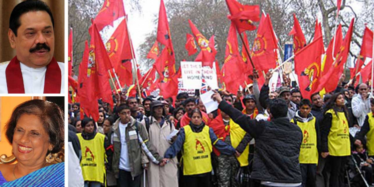 ලන්ඩනයේ ඉන්න දෙමළ මිනිස්සු චන්ද්‍රිකාටයි මහින්දටයි යන යන තැන විරෝධතා තියන්නේ ඇයි?