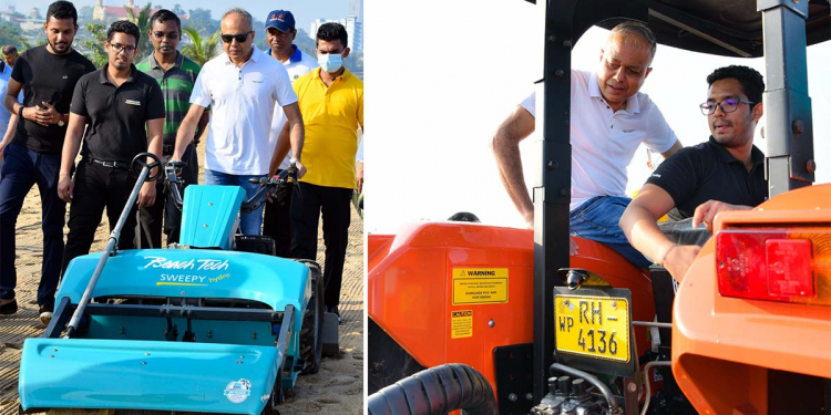 සාගල මැෂින් එකකුත් අරන් වෙරළ තීරය ලස්සන කරන වැඩේ මට්ටක්කුලියෙන් පටන් ගනී! PHOTOS