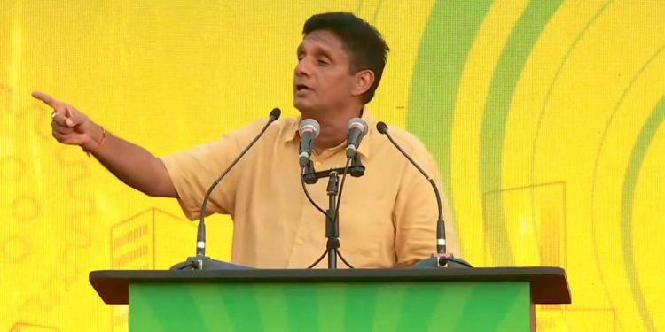 ඒ.ඊ ක්‍රීඩාංගණය මහා ජන ගඟකින් පිරී යයි! සජිත් සජබ මැයි රැලිය අමතන්න පටන් ගනී! සජීවීව බලන්න පිවිසෙන්න! VIDEO