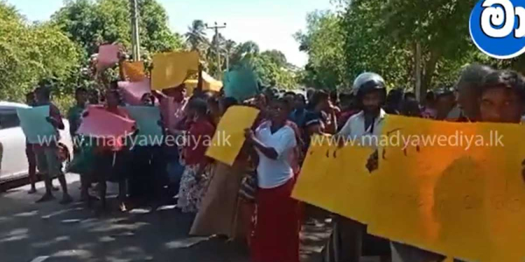 අපේ නම් ලිස්ට් එකේ නෑ මහත්තයෝ! අස්වැසුමට එරෙහිව තණමල්විල පාර වහගෙන මිනිස්සු උද්ඝෝෂණයේ! VIDEO I Sri Lanka Latest News