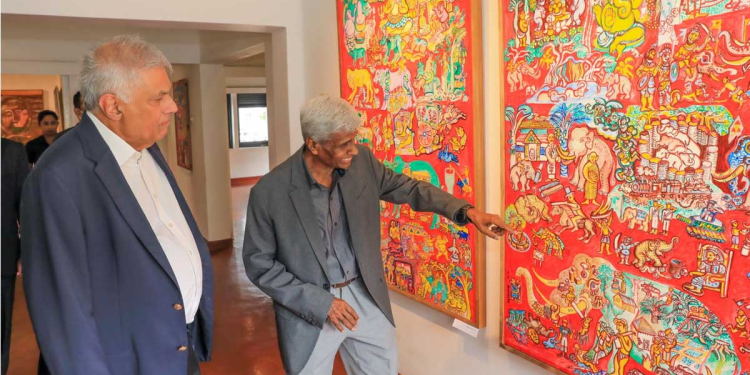 රනිල් චිත්‍ර බලන්න ගිහින්! PHOTOS I Sri Lanka Latest News