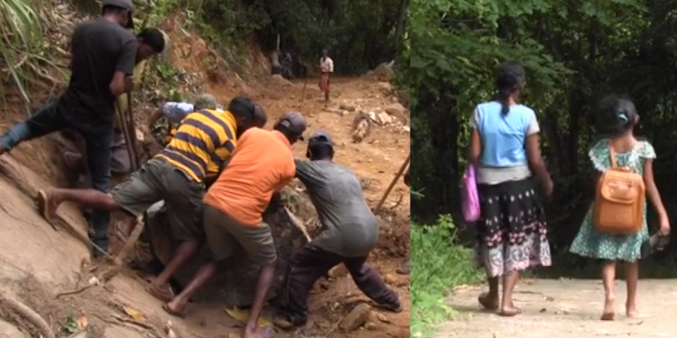 දේශපාලකයන්ට වැඳවැටෙන්නෙ නැතුව, ගමට යන පාර තමන්ම හදාගත්ත හෙම්මාතගම මිනිස්සු! VIDEO I Sri Lanka Latest News
