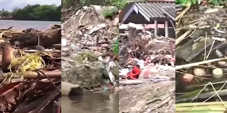 ගඟ වටේම තියෙන කුණු දාන්නේ බෙන්තර ගඟට! දැඩි දුර්ගන්ධයක් තියෙන්නේ! සංචාරකයෝ දැන් ගඟ බලන්න එන්න අදිමදි කරනවා! මේකට කඩිනමින් පිළියම් යොදන්න! VIDEO I Sri Lanka Latest News