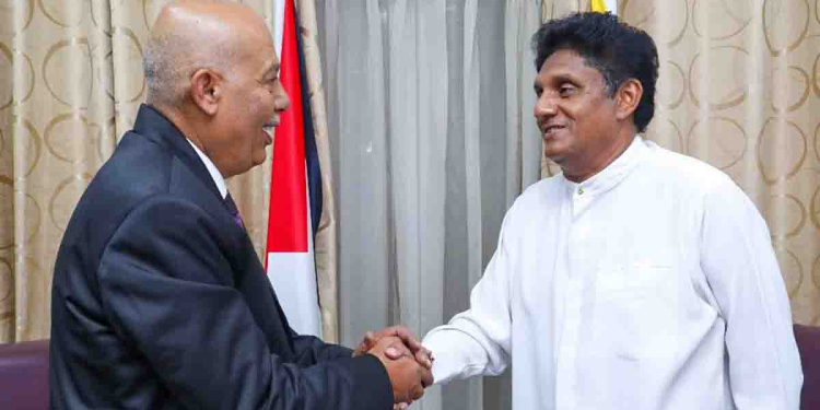 විපක්ෂ නායක සජිත් පලස්තීන තානාපතිවරයා මුණගැසී දෙරටේම ජනතාව‌ වෙනුවෙන් සාතිශය සංවේගය පළකරයි! ප්‍රශ්නය විසඳීමට එකම මග යුද්ධය නොවන බව පෙන්වා දෙයි! VIDEO & PHOTOS I Sri Lanka Latest News