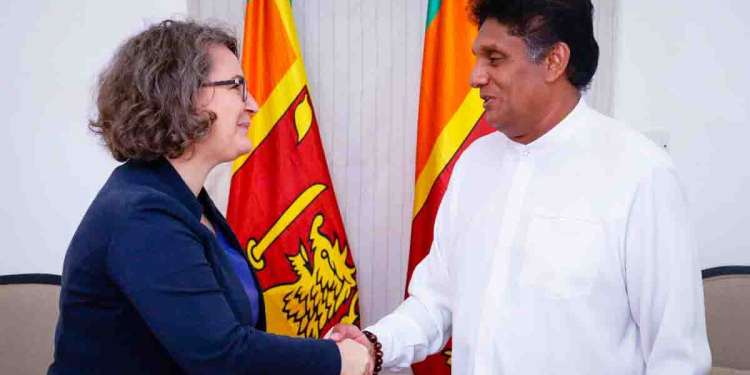 විපක්ෂනායක සජිත් ජර්මනියේ කර්මාන්ත හා වාණිජ කටයුතු ප්රධාන නියෝජිතවරිය හමුවේ! ලංකාවට ඍජු ආයෝජන ගේන හැටි කතා කරයි! PHOTOS & VIDEO I Sri Lanka Latest News