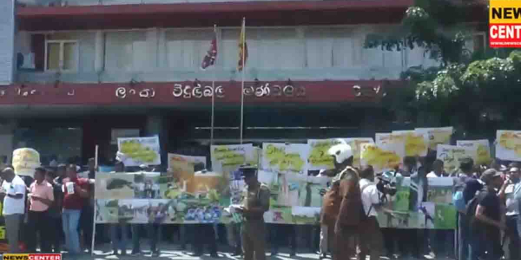 විරෝධතාව විදුලි බල මණ්ඩලය ඉදිරිපිටටම එයි! විදුලි සේවකයන් ලෙඩ නිවාඩු දමයි! ලෝටස් පාර වහයි! VIDEO I Sri Lanka Latest News