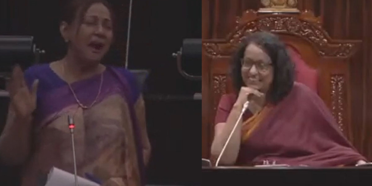 ජවිපෙන් පටන් අරන් කාන්තාවන් රවට්ටපු ඉතිහාසය ගැන ගීතා පාර්ලිමේන්තුවේදී පන්තියක් පවත්වයි! ‘මම රෝහණ විජේවීරගේ පන්ති යද්දි ඔයා ඉපදිලාත් නෑ හරිනි.. ගෑනු අපි හැමදාම රැවටෙනවා.. ඇන්දෙනවා..’! ගීතා එහෙම කියද්දී මුලසුනේ හිටපු හරිනිටත් හිනා! VIDEO I Sri Lanka Latest News