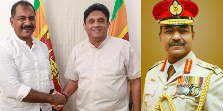 ෆීල්ඩ් මාෂල් හතරවටේ ගහද්දී අවසන් මානුෂික මෙහෙයුමේදී 64 වන සේනාංකයට අණ දුන් හමුදාවේ බොහෝ දෙනා ආදරය කරන මේජර් ජෙනරාල් සත්‍යප්‍රිය ලියනගේ මේ දැන් සජිත් සහ සජබය සමග එකතු වුණා! VIDEO & PHOTOS I Sri Lanka Latest News