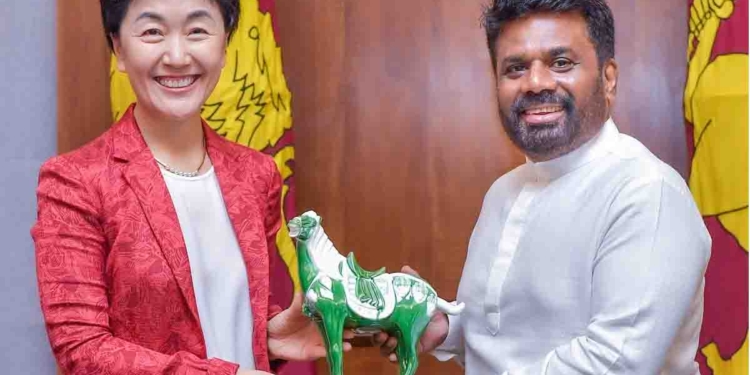 චීන උප අමාත්යවරිය අනුර හමුවෙයි! ලංකාව ගොඩදාන්න වැඩ ගොඩක් කරන්න පොරොන්දුවක් දෙයි! ඒ ටික කළොත් ලංකාවම ගොඩ! PHOTOS I Sri Lanka Latest News