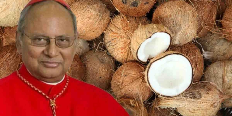 පොල්වලින් අමාරුවේ වැටුණු ආණ්ඩුව බේරගන්න කාදිනල් හිමියෝ පෙරට එයි! කාදිනල් හිමියන්ට අයත් පොල් වතුවලින් 130ට පොල් ආණ්ඩුවට දෙන්න පොරොන්දු වෙයි! VIDEO I Sri Lanka Latest News