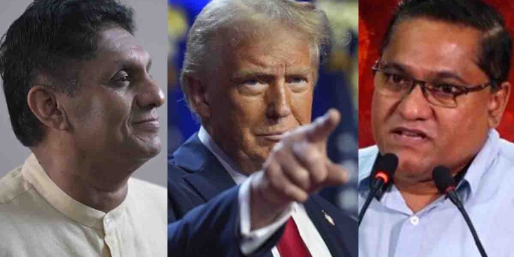 ට්‍රම්ප්ගේ බදු ගැහිල්ලෙන් ලංකාව හිරවෙනවා කියලා ‘මව්රට’ මුලින්ම රටට හෙළිකළා! ඊයේ විපක්ෂනායක සජිත් ආණ්ඩුවට මේ අනතුර පෙන්වා දීලා රාජ්‍යතාන්ත්‍රික සබඳතා උඩ මේක විසඳගන්න කිව්වා! ඔන්න ආණ්ඩුව සජිත් කිව්වට පස්සේ මේ ගැන කතා කරන්න අමෙරිකාවට ටීම් එකක් යවන්න ලෑස්ති වෙනවා! VIDEO I Sri Lanka Latest News