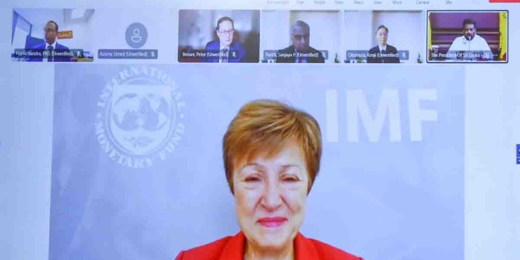 ගහපු ගිවිසුමේ භාගයක් අවසන්! අනුර IMF ප්‍රධානියා එක්ක සූම් සාකච්ඡාවක! PHOTOS I Sri Lanka Latest News