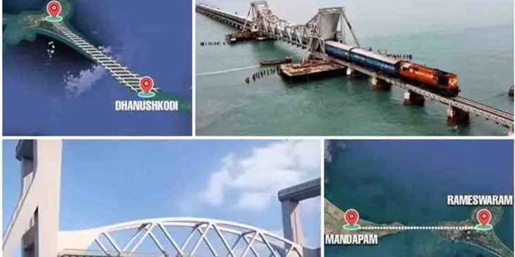 ලංකාවේ ඉඳන් තමිල්නාඩුවට ගිය මෝදි ලංකාවයි ඉන්දියාවයි යාකරපු දුම්රිය මගේ ඉන්දියාව පැත්තේ අවසන් පාලම විවෘත කරයි! VIDEO I Sri Lanka Latest News‍