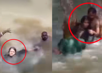 වතුර වැඩිවෙලා තියෙද්දිත් මැණික් ගගේ නාන්න ගිය මවයි දරුවයි අන්තිම තත්පරේදී හමුදාවෙන් බේරගනී! VIDEO I Sri Lanka Latest News
