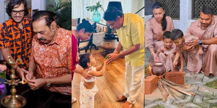 සිරිත් විරිත්වලට මුල්තැන දෙමින් මහින්ද-සජිත්-නාමල් පවුලේ අයත් එක්ක අවුරුදු සැමරුවේ මෙහෙමයි! PHOTOS I Sri Lanka Latest News
