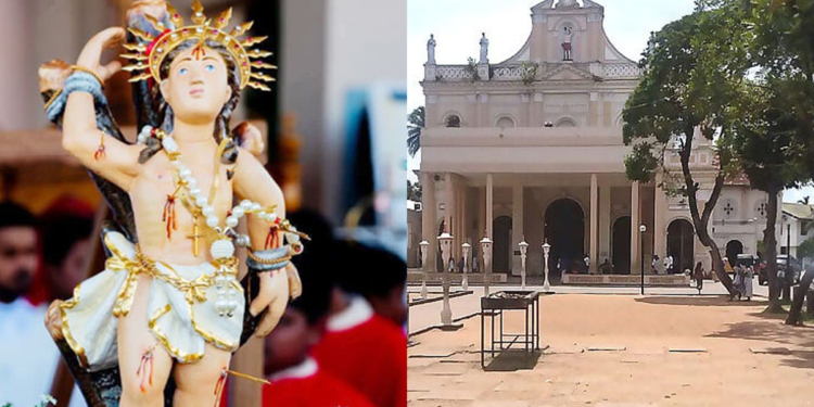 අවුරුදු 175ක් පැරණි කඳාන ශාන්ත සෙබස්තියන් මුනිඳුන්ගේ පෙරහර ප්‍රතිමාව හොරකම් කරගෙන ගිහින්! Sri Lanka Latest News