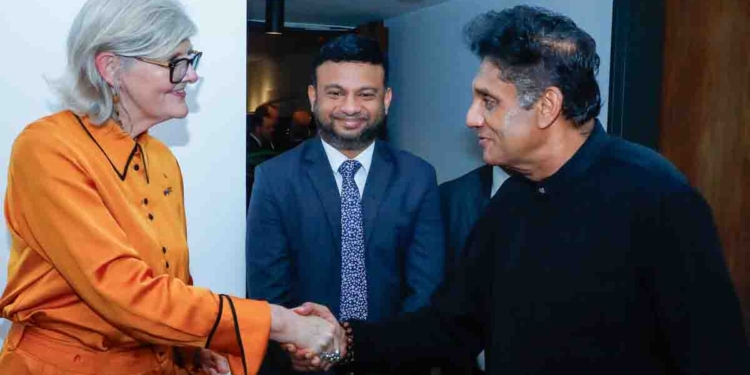 ඔස්ට්රේලියානු අග්රාණ්ඩුකාරවරිය සහ විපක්ෂ නායක සජිත් ප්රේමදාස අතර සුවිශේෂී හමුවක්! මෙන්න සජිත් රට වෙනුවෙන් ඉල්ලපු එකම දේ! PHOTOS & VIDEO I Sri Lanka Latest News