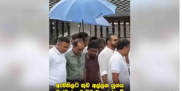සජිත් කුඩේ අල්ලන්න දෙන්නෙ නැතිව තෙමි තෙමී යන එකට අම්බානකට ගැහුවා මතකද? මෙන්න මාලිමා ඇමැතිට කුඩේ අල්ලනවා..! දැන් එදා සජිත්ට ගහපු එක අනිත් පැත්තටම වදිනවා! ඉංග්රීසිවලට වුණෙත් ඕකම තමයි! VIDEO I Sri Lanka Latest News