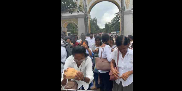 විකෘති අධ්‍යාපන ප්‍රතිසංස්කරණ දෙවියන් ඉස්සරහට යයි! අම්මලා කතරගම දෙවියන් ඉදිරියේ පොල් ගසා කන්නලව් කරයි! VIDEO I Sri Lanka Latest News
